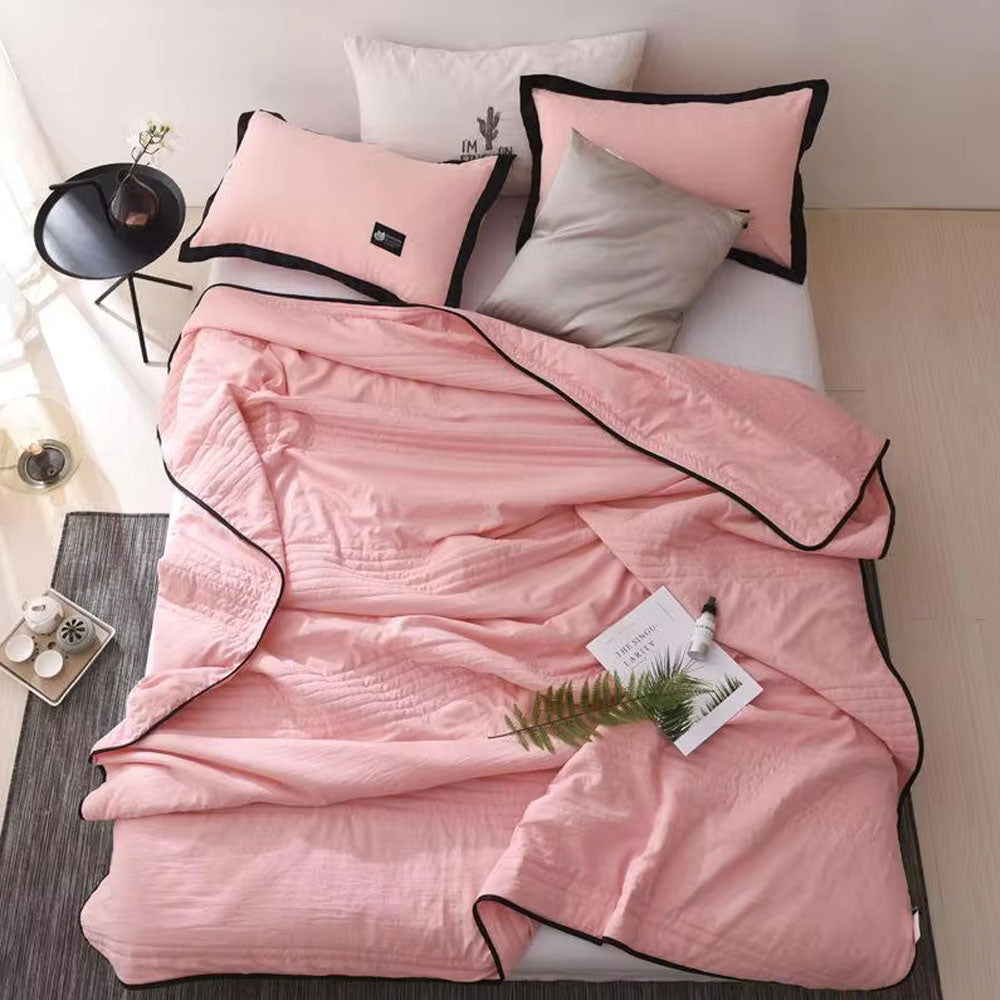 Quilted Cooling Blanket for Bed & Sofa | Bordered Trim