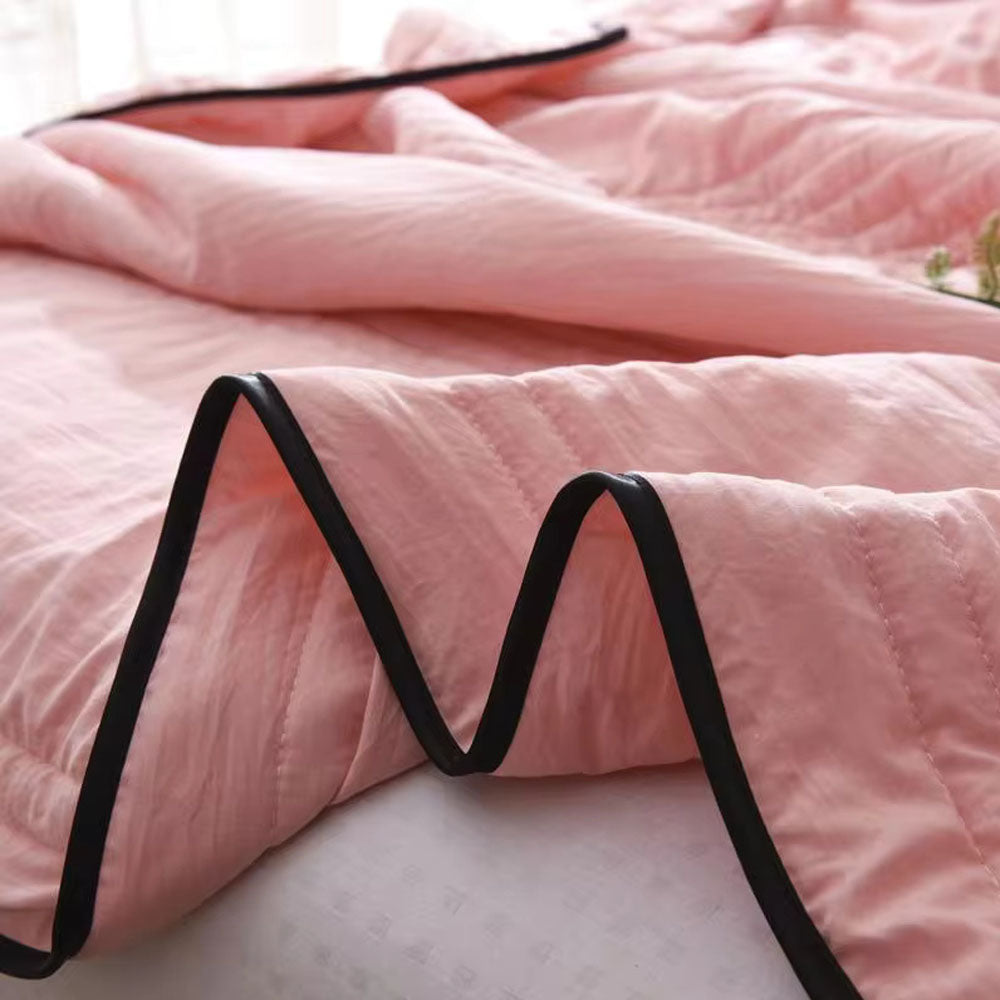 Quilted Cooling Blanket for Bed & Sofa | Bordered Trim
