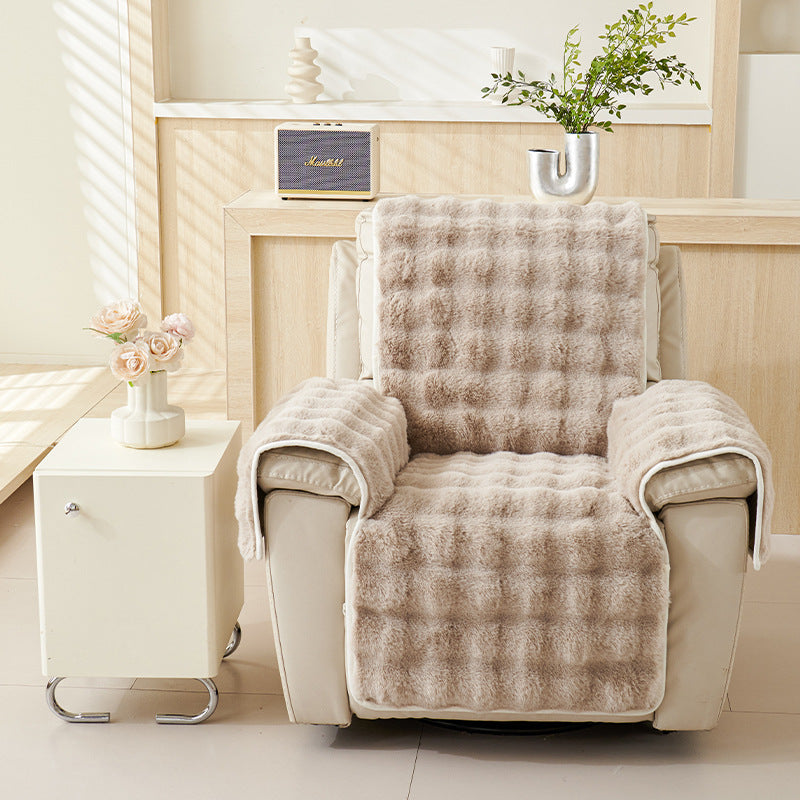 Recliner Sofa Covers Plush with Armrests | Non-Slip
