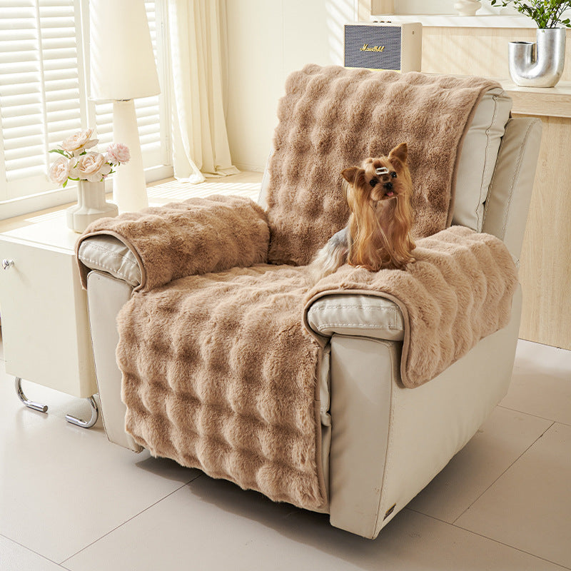 Recliner Sofa Covers Plush with Armrests | Non-Slip