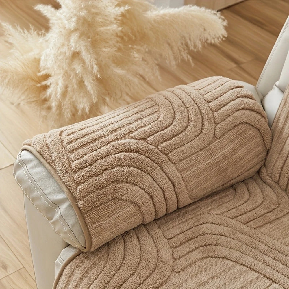 Recliner Sofa Covers Quilted Wave with Armrests | Non-Slip