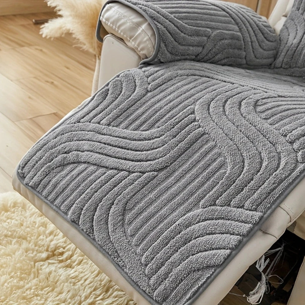 Recliner Sofa Covers Quilted Wave with Armrests | Non-Slip