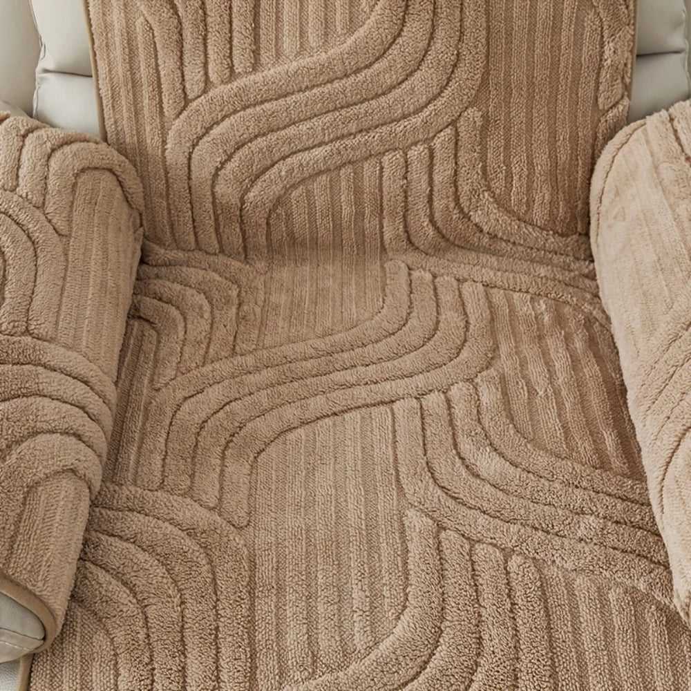 Recliner Sofa Covers Quilted Wave with Armrests | Non-Slip