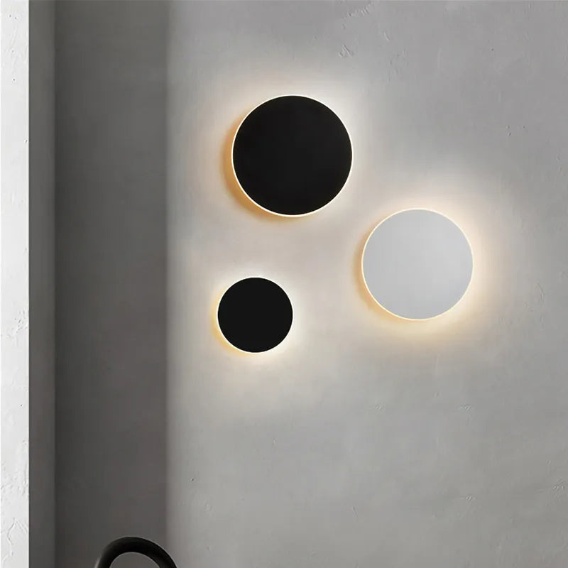 Round Wall Sconces with Backlit LED | Living Room Light