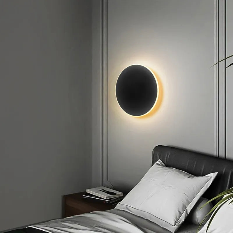 Round Wall Sconces with Backlit LED | Living Room Light