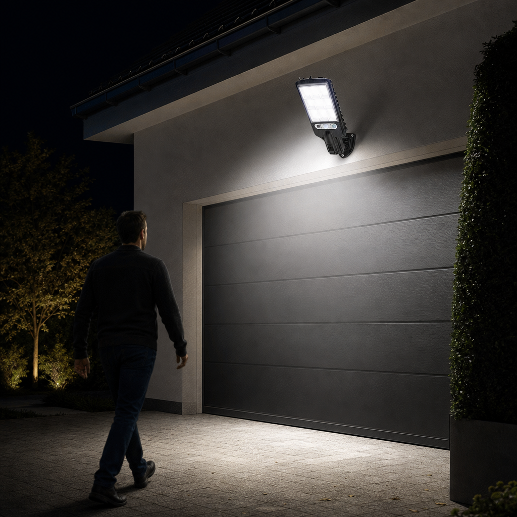 Security Light Solar Street Light with Remote & Motion Sensor | Wall