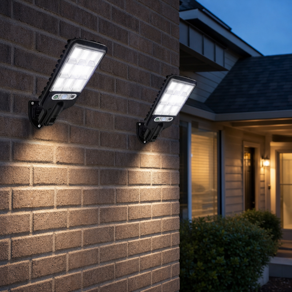 Security Light Solar Street Light with Remote & Motion Sensor | Wall