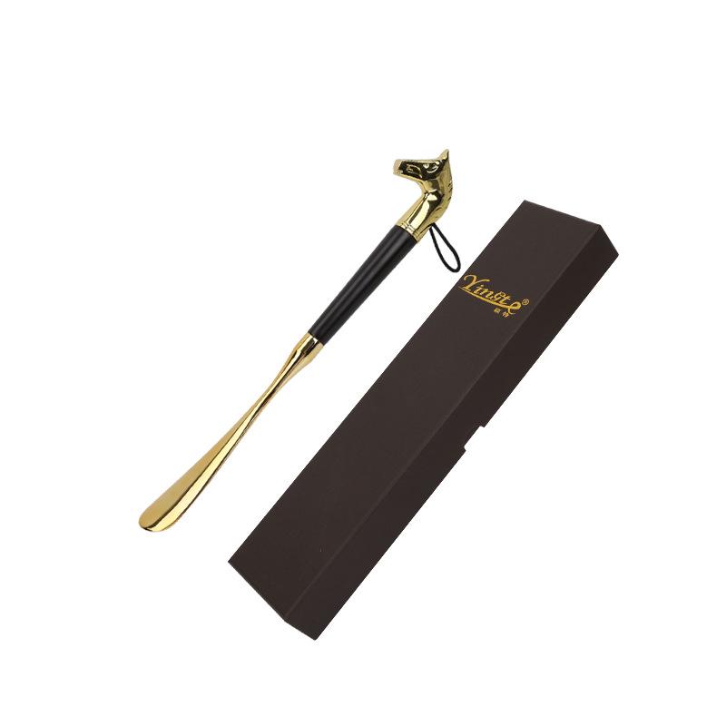 Shoe Horn with Animal Handle | Gold-Tone
