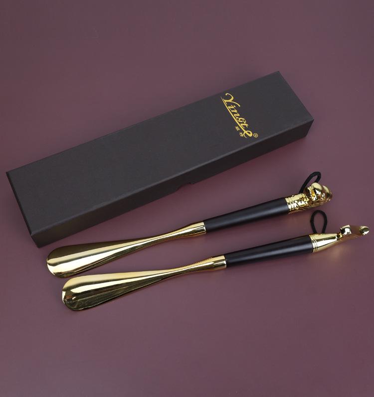 Shoe Horn with Animal Handle | Gold-Tone