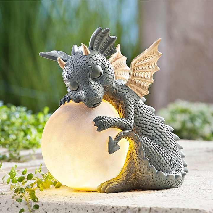 Solar Dragon Statue Decorative Lighting for Garden | Exterior