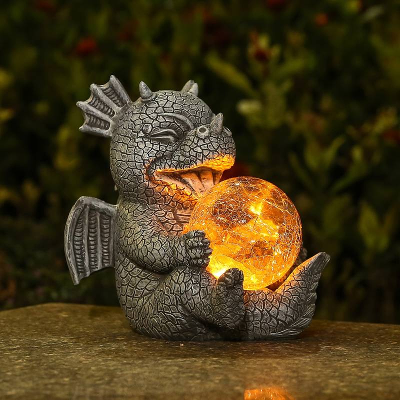 Solar Dragon Statue Decorative Lighting for Garden | Exterior