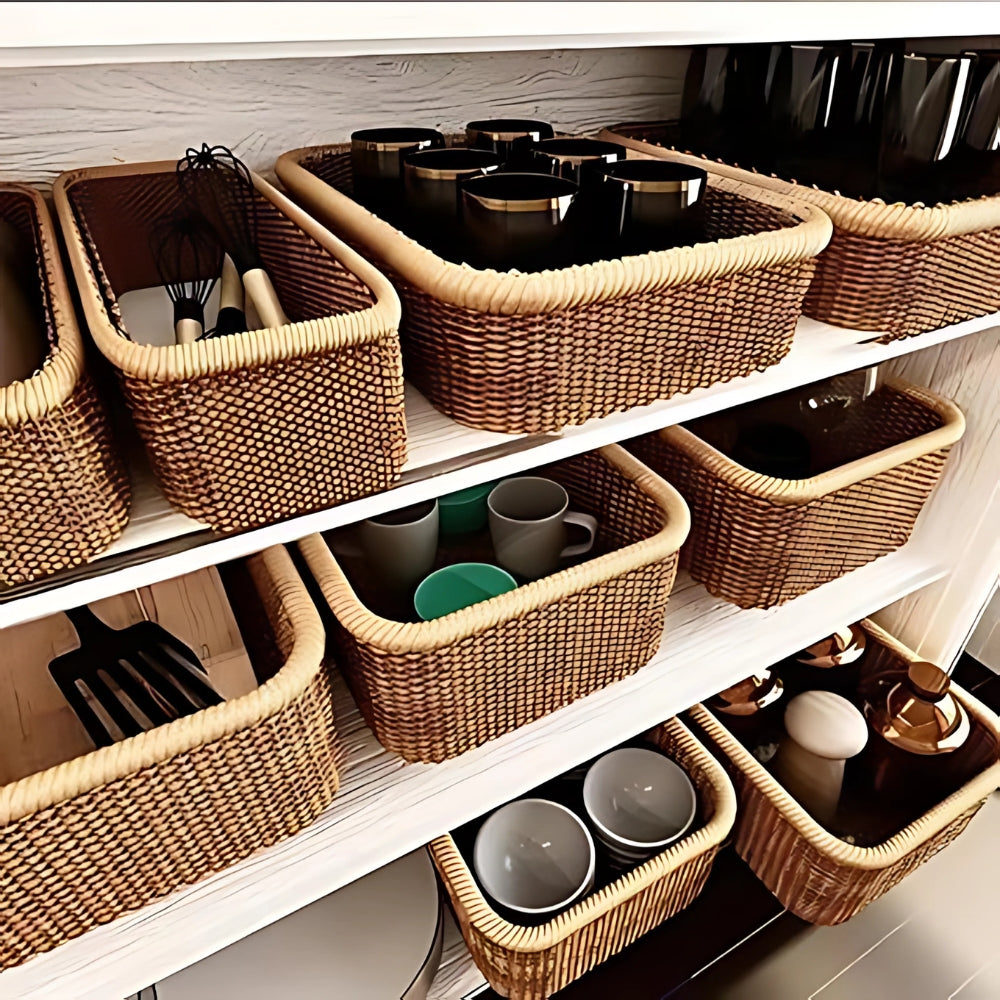 Storage Basket for Bathroom & Kitchen | Rectangular