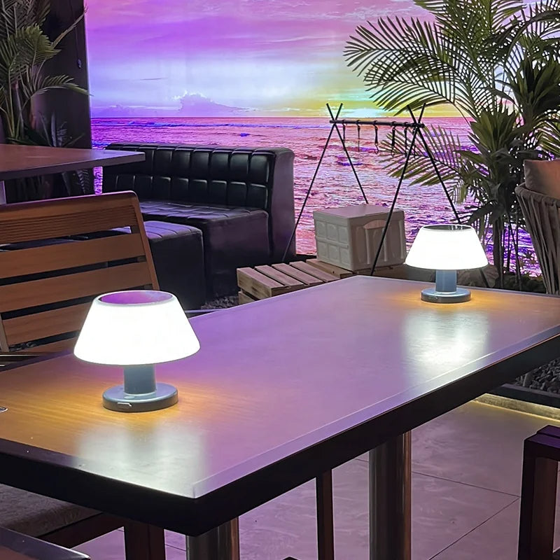 Table Lamp Solar Cordless Mushroom for Bedroom | LED