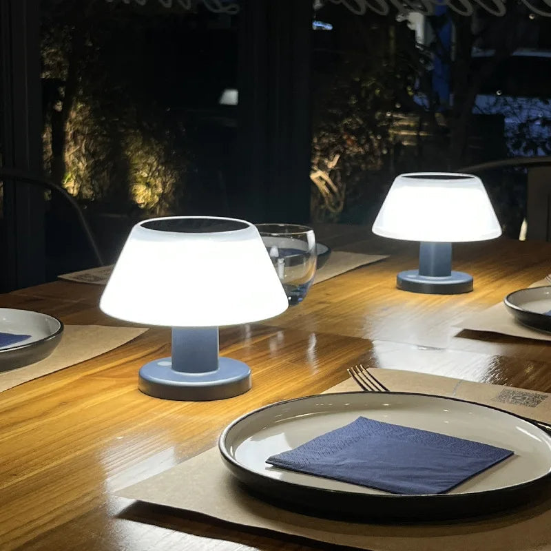 Table Lamp Solar Cordless Mushroom for Bedroom | LED