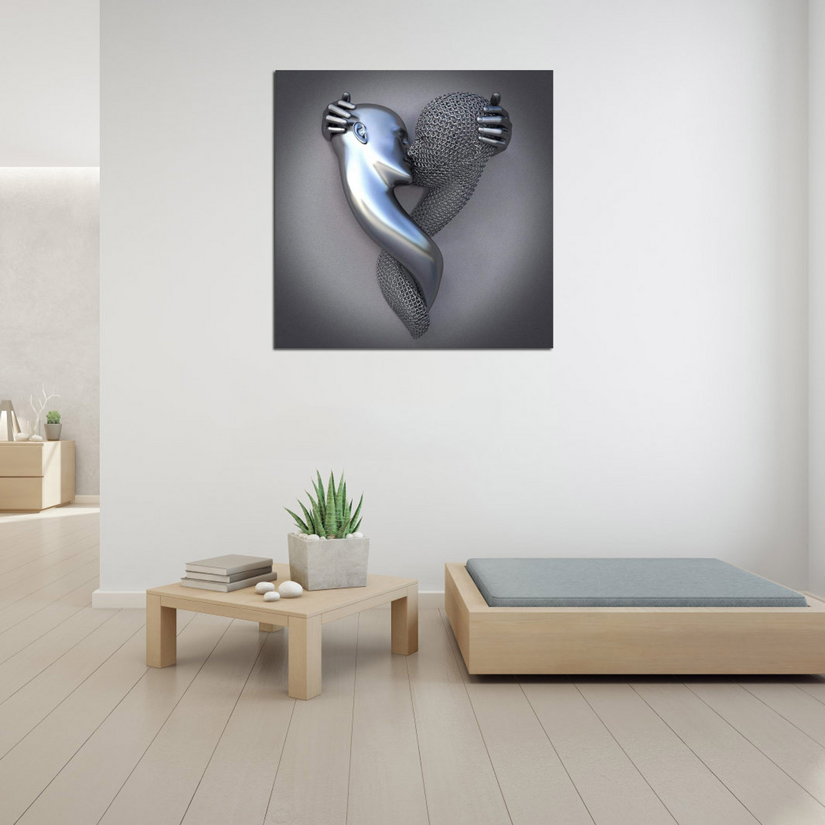 Wall Art Abstract Couple Canvas | Decoration