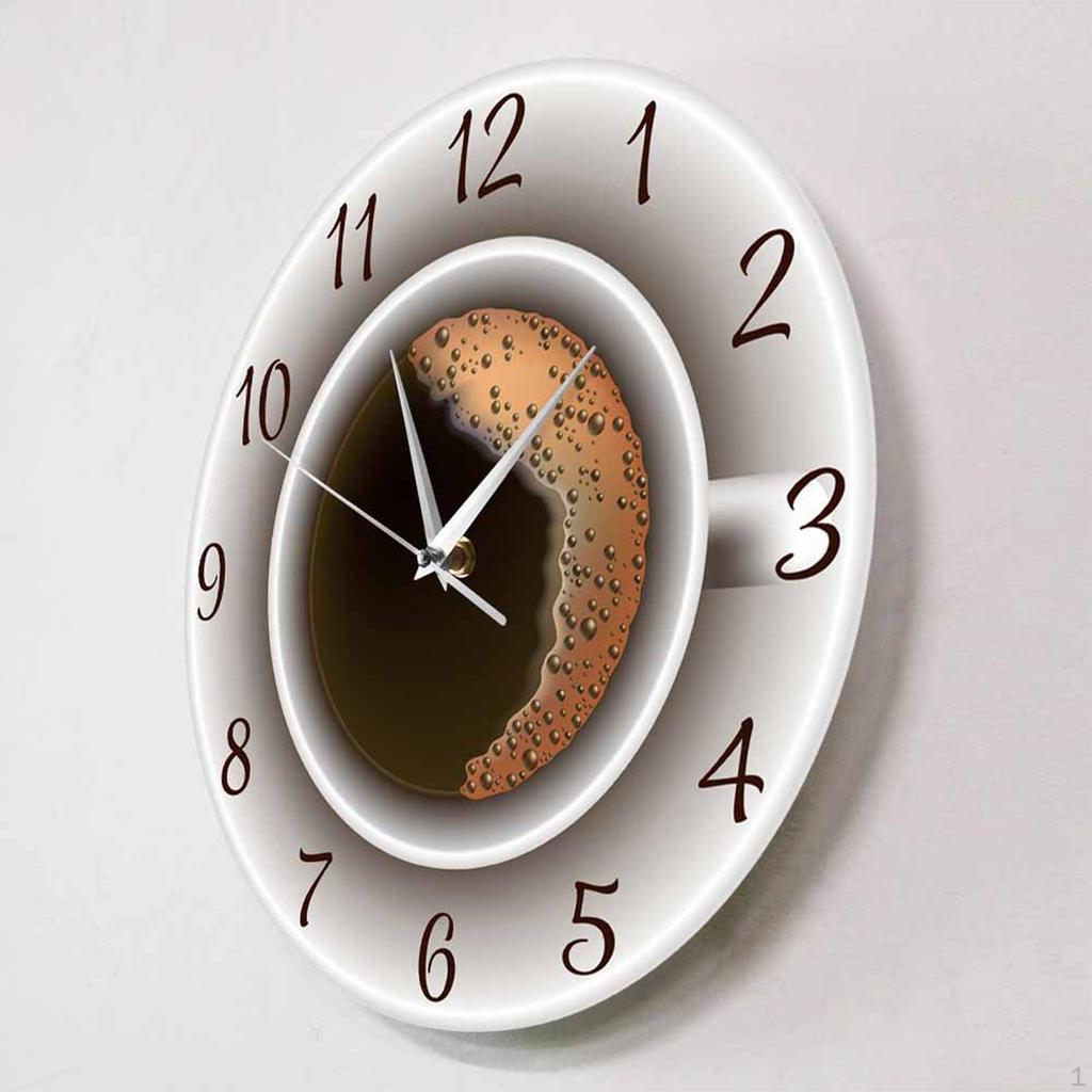 Wall Clock with Coffee Cup Design | Kitchen Decor