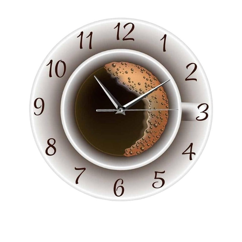 Wall Clock with Coffee Cup Design | Kitchen Decor