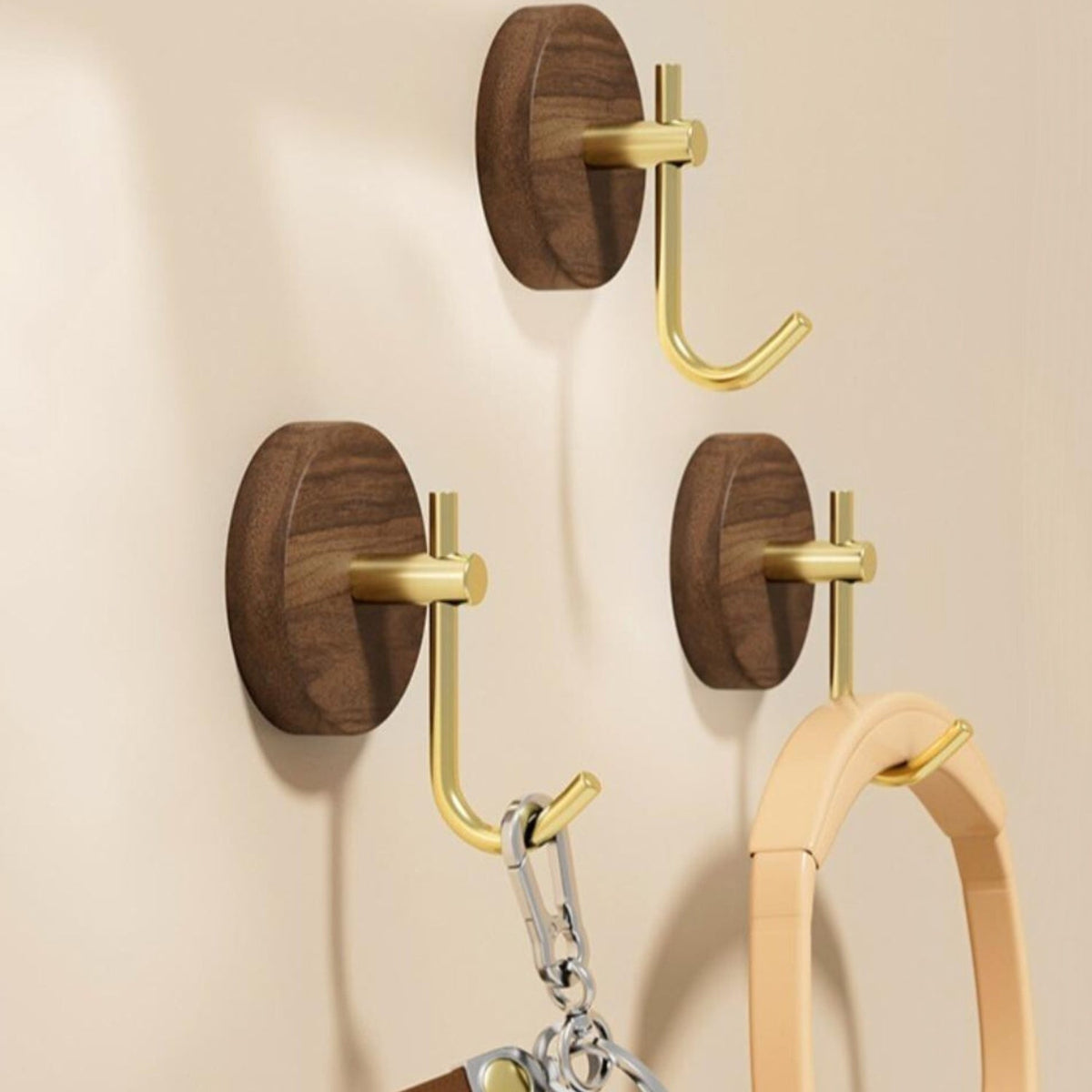 Wall Hook with Wood Base & Metal Hook | Single