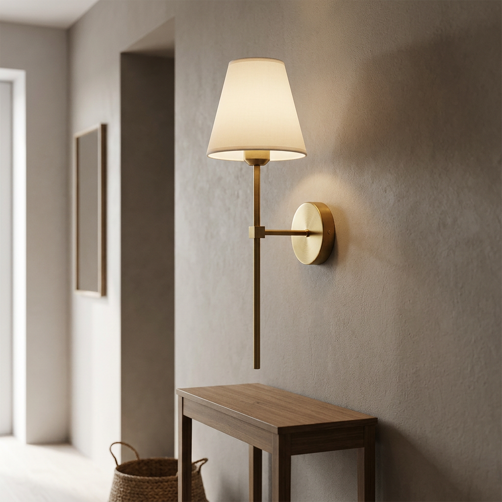 Wall Sconce Fabric Tapered Shade | Wall Lighting