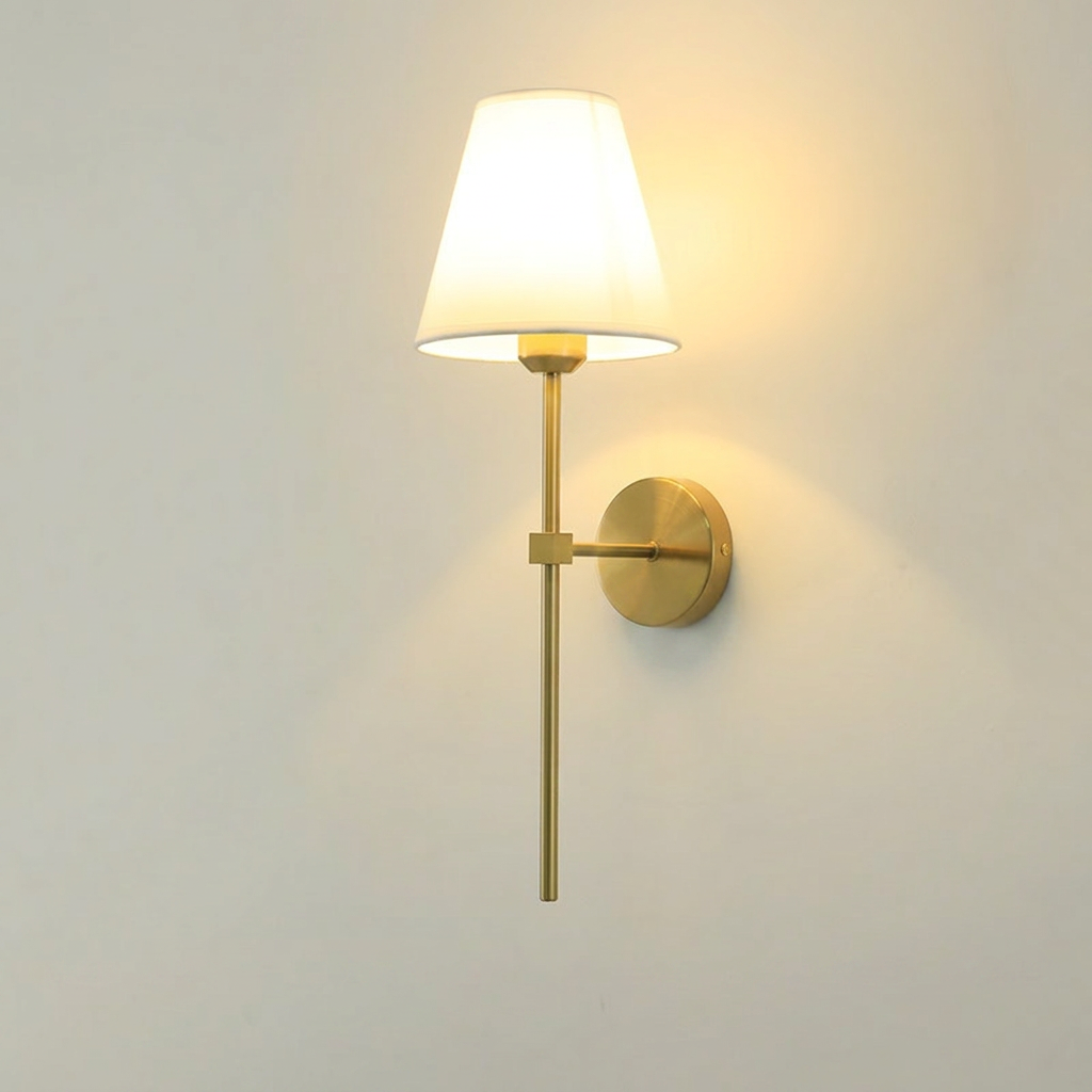 Wall Sconce Fabric Tapered Shade | Wall Lighting