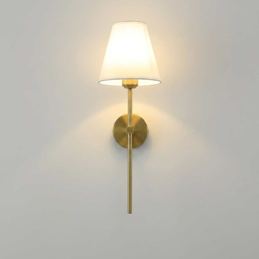 Wall Sconce Fabric Tapered Shade | Wall Lighting