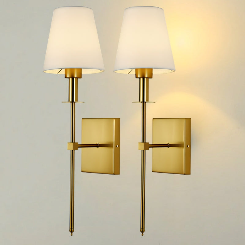 Wall Sconce Fabric Tapered Shade | Wall Lighting