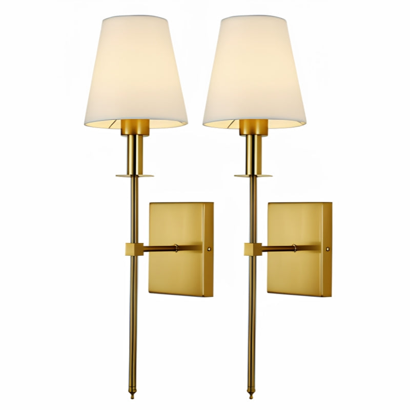Wall Sconce Fabric Tapered Shade | Wall Lighting