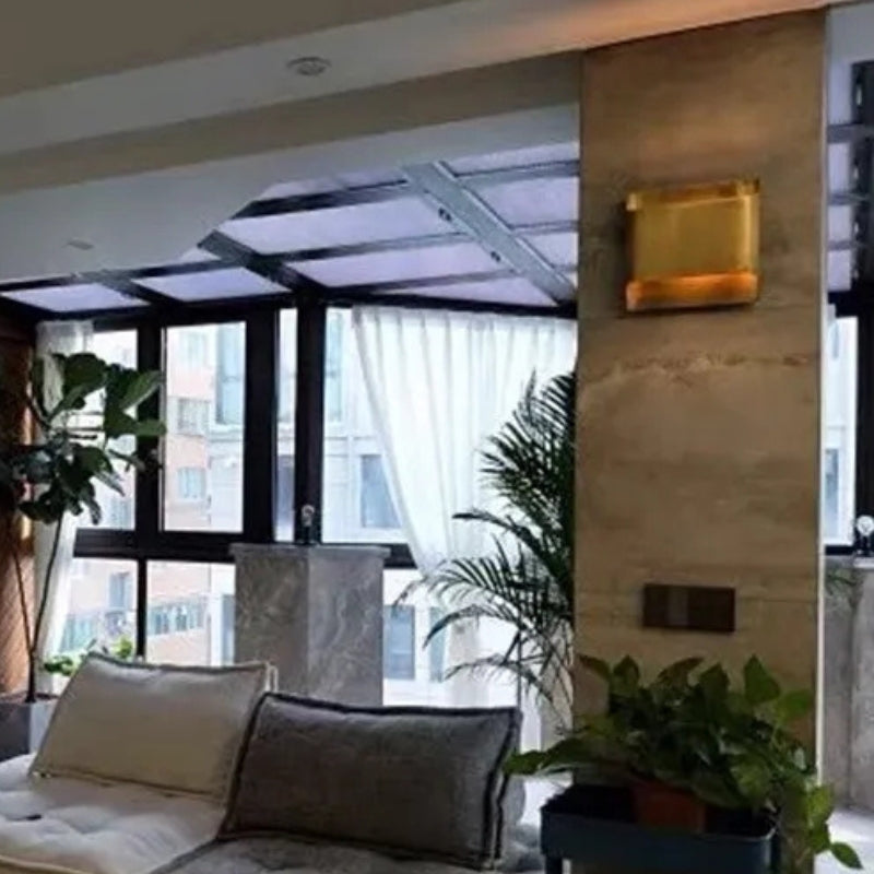 Wall Sconces with Curved Edge | Living Room