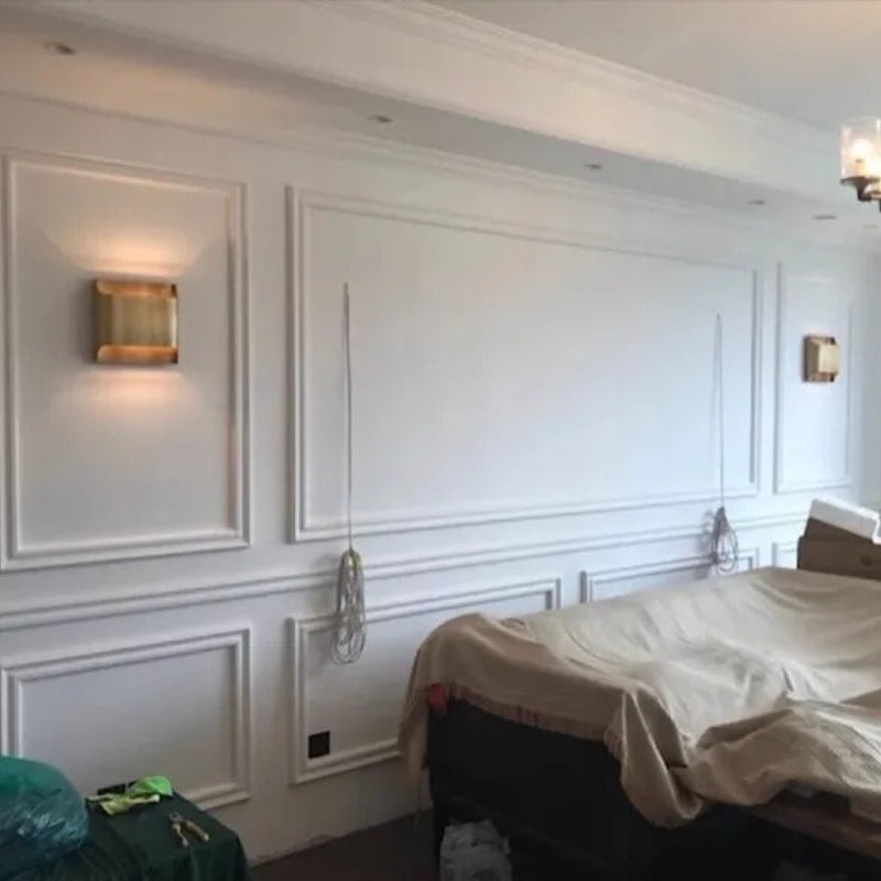 Wall Sconces with Curved Edge | Living Room