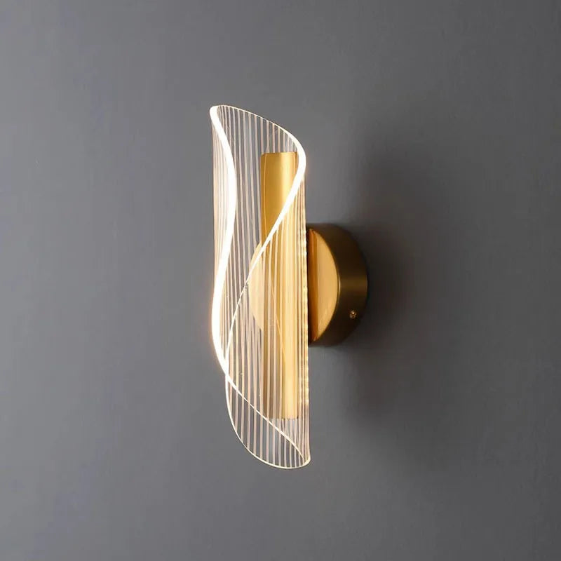 Wall Sconces with Twisted Leaf Design LED | Bedside Light
