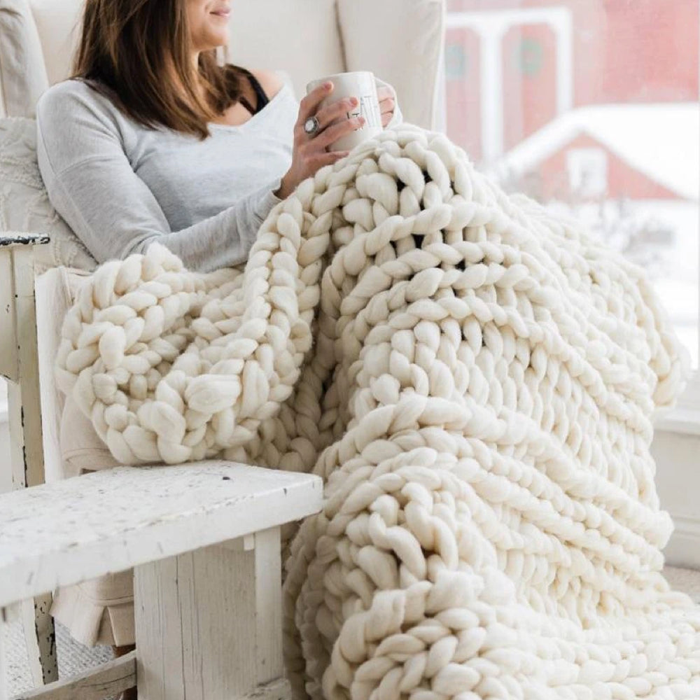 Weighted Blanket Chunky Knit | Bedroom