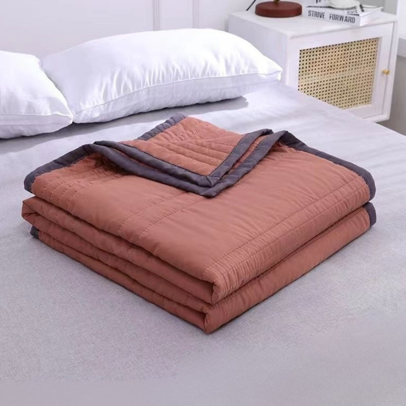 Weighted Blanket Quilted Contrast Trim for Bed | Large