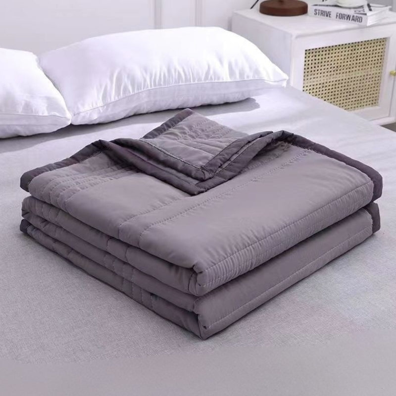 Weighted Blanket Quilted Contrast Trim for Bed | Large