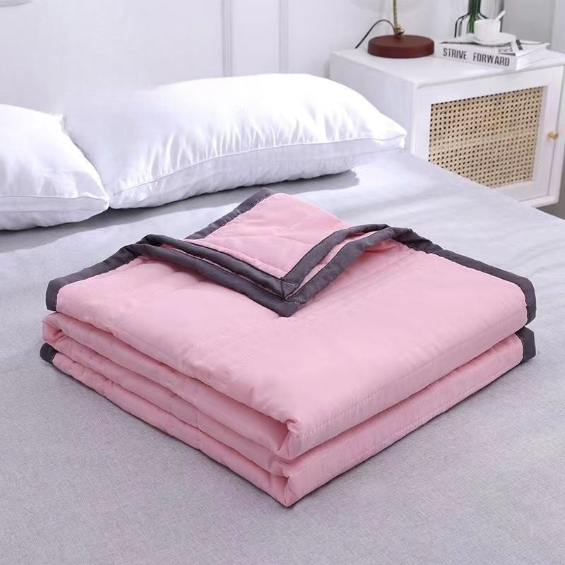 Weighted Blanket Quilted Contrast Trim for Bed | Large