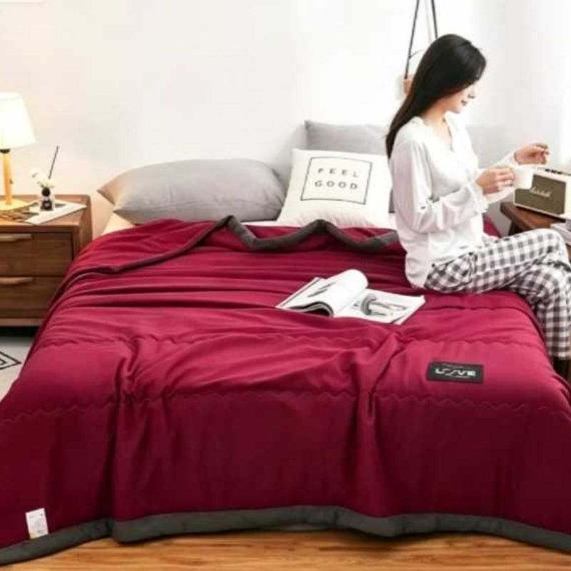 Weighted Blanket Quilted Contrast Trim for Bed | Large