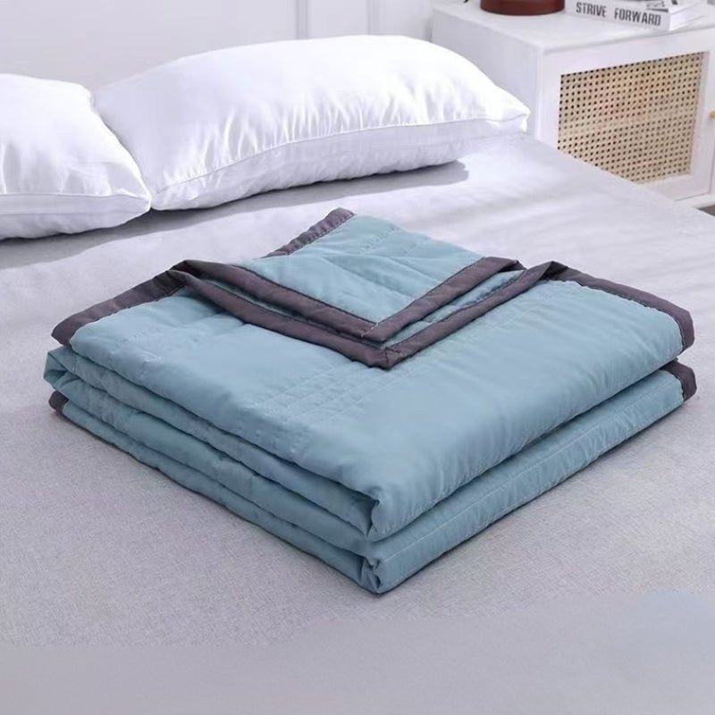 Weighted Blanket Quilted Contrast Trim for Bed | Large