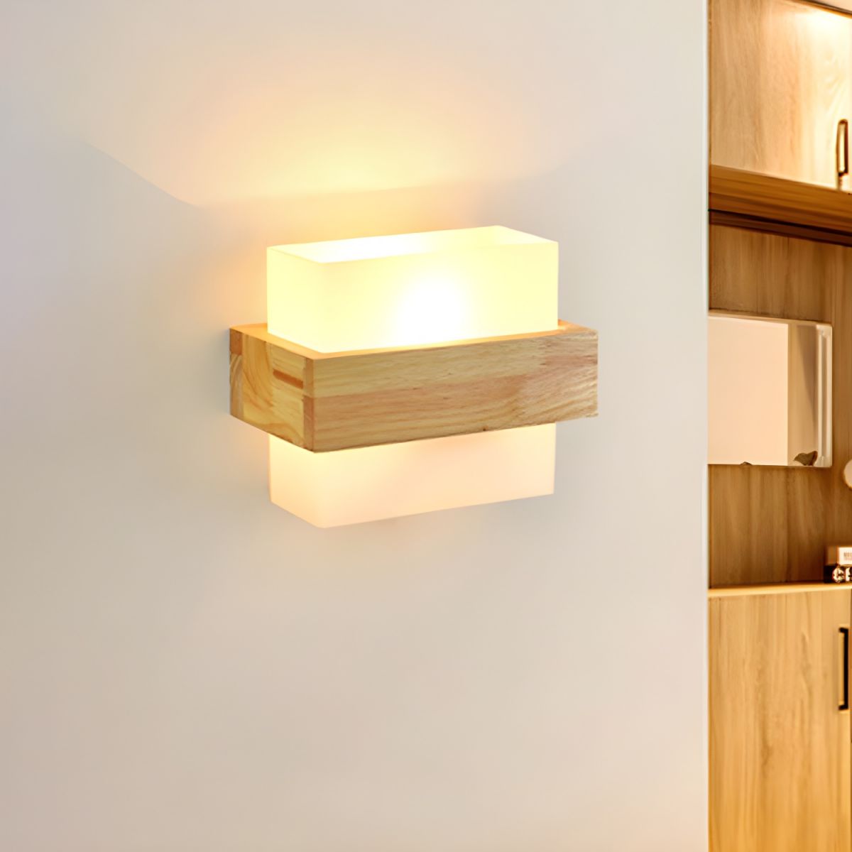 Wooden Wall Sconces with LED | Light Fixture