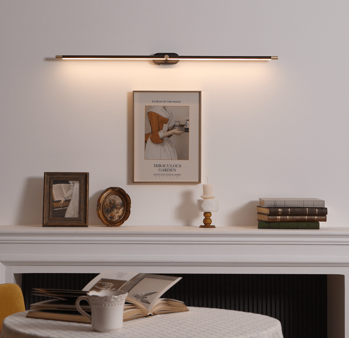 LED Wall Lamp Black Brass Linear Swivel | Modern