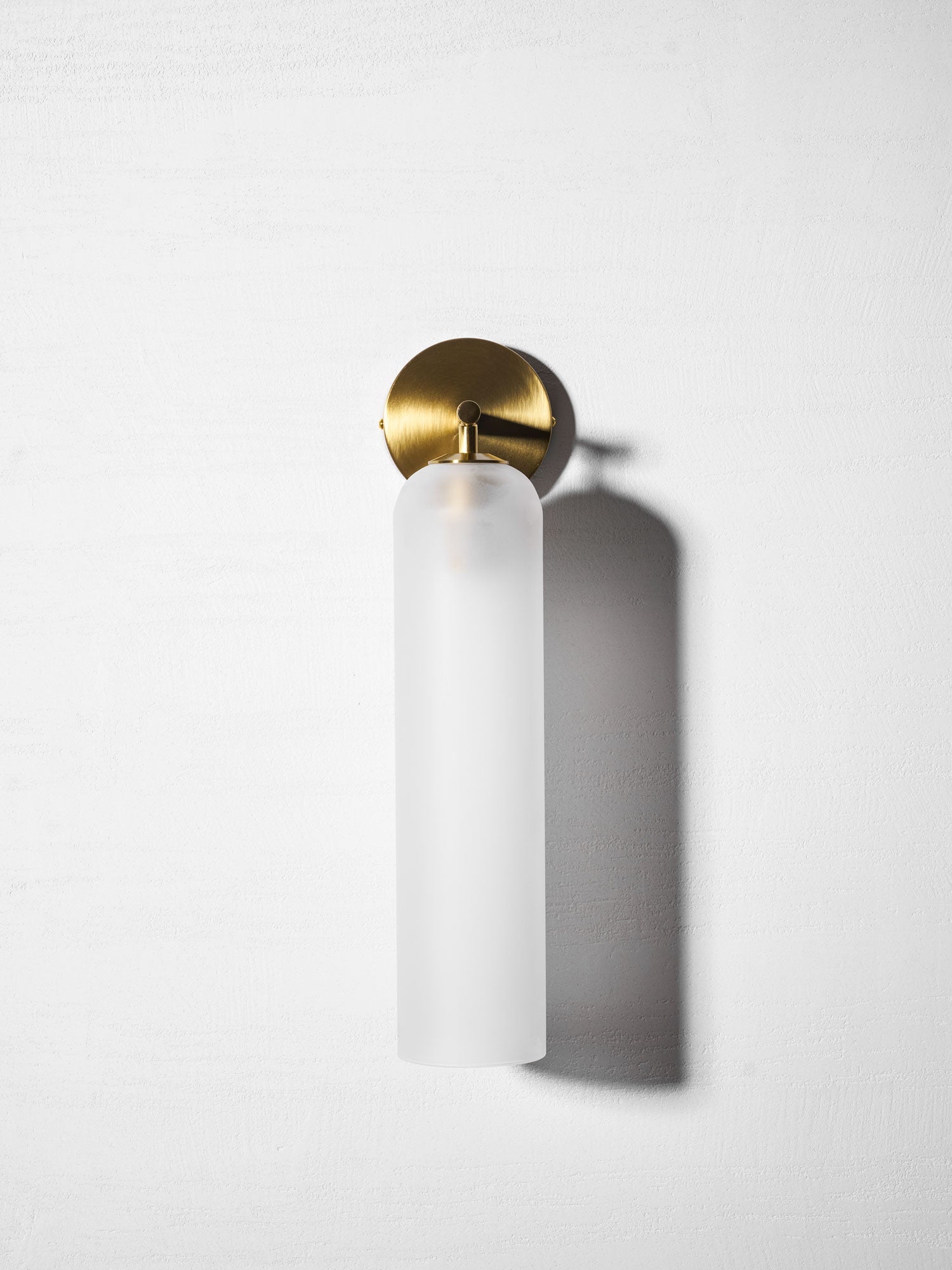 Wall Sconce Clear Glass Brass Cylinder | Modern