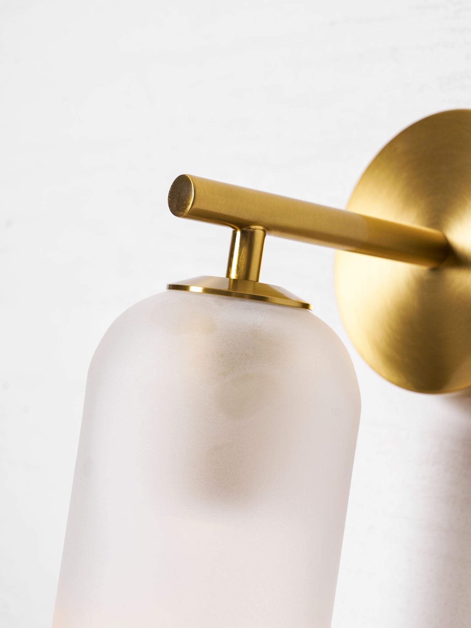 Wall Sconce Clear Glass Brass Cylinder | Modern