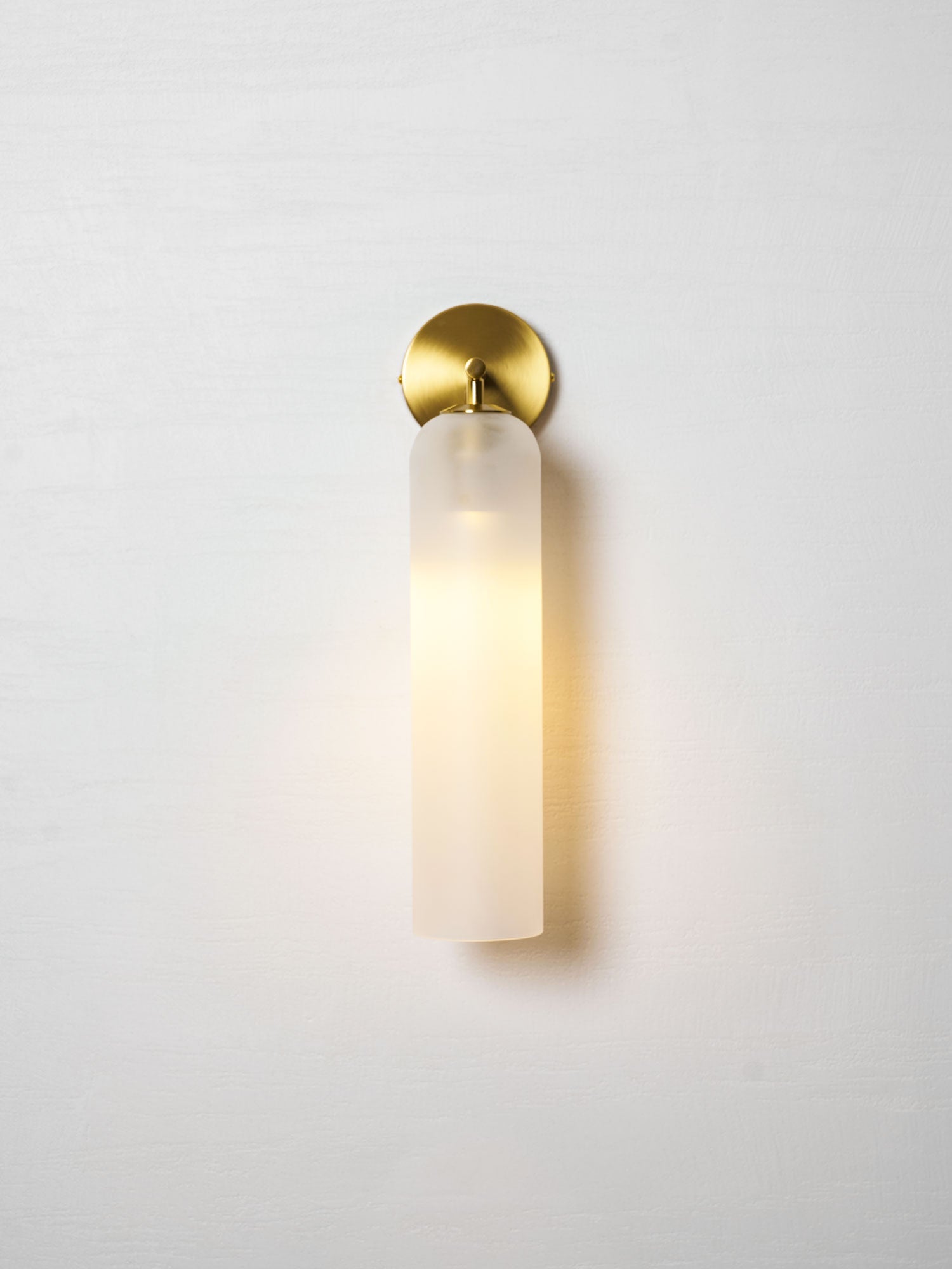 Wall Sconce Clear Glass Brass Cylinder | Modern