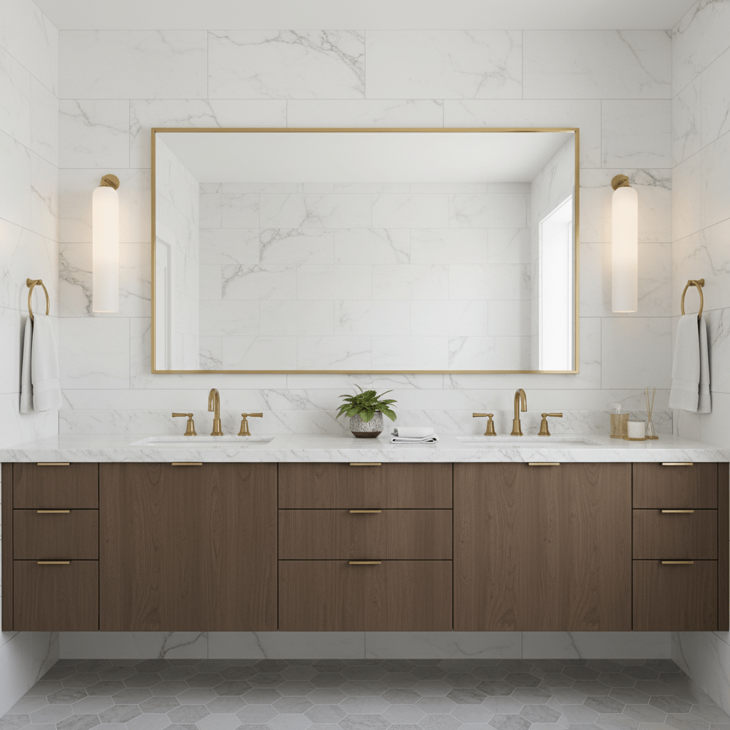 Wall Sconce Clear Glass Brass Cylinder | Modern