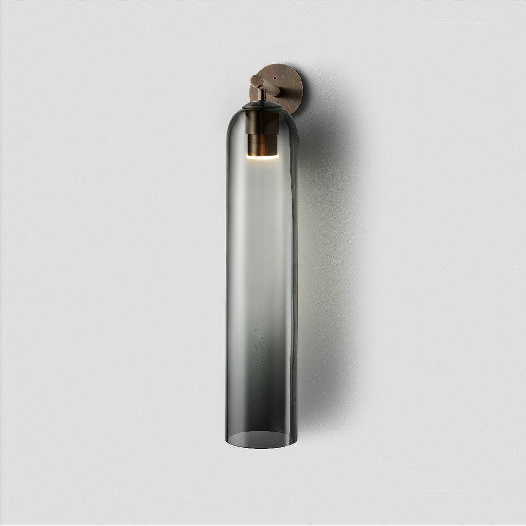 Wall Sconce Clear Glass Brass Cylinder | Modern