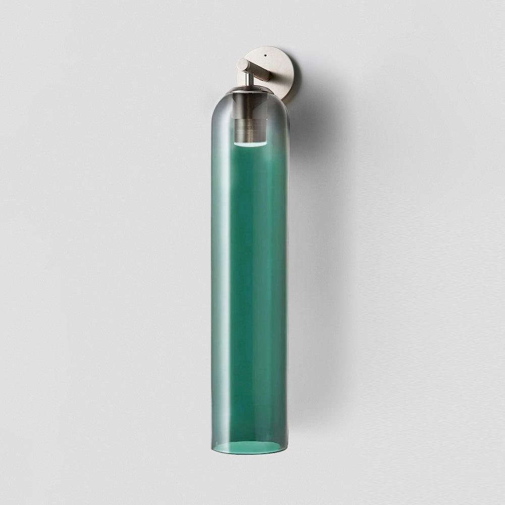 Wall Sconce Clear Glass Brass Cylinder | Modern