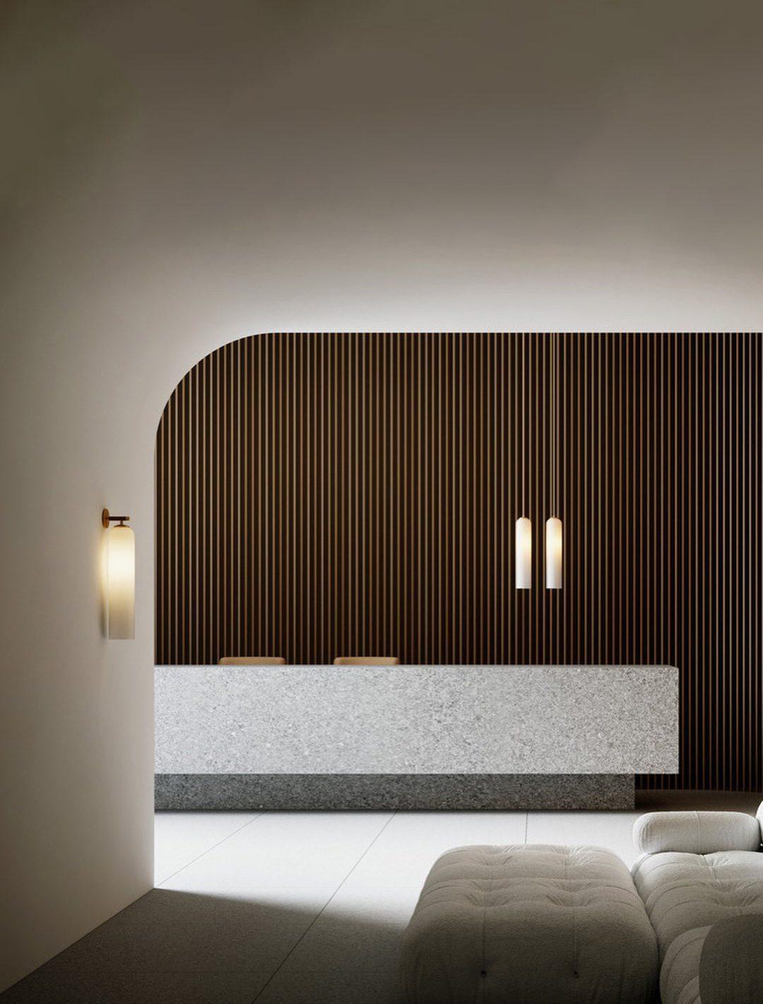 Wall Sconce Clear Glass Brass Cylinder | Modern