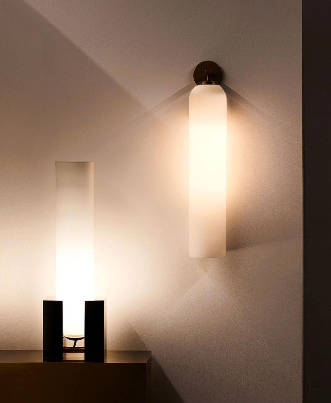Wall Sconce Clear Glass Brass Cylinder | Modern