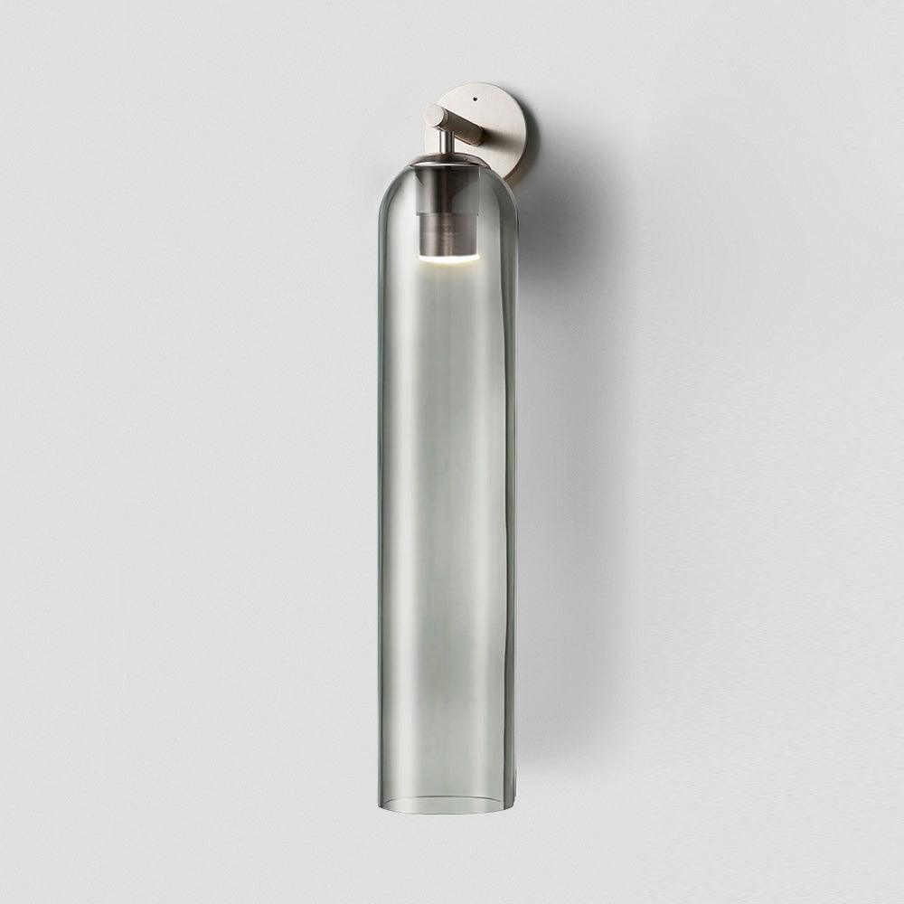 Wall Sconce Clear Glass Brass Cylinder | Modern