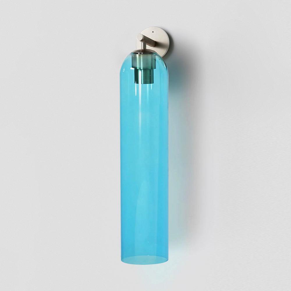 Wall Sconce Clear Glass Brass Cylinder | Modern