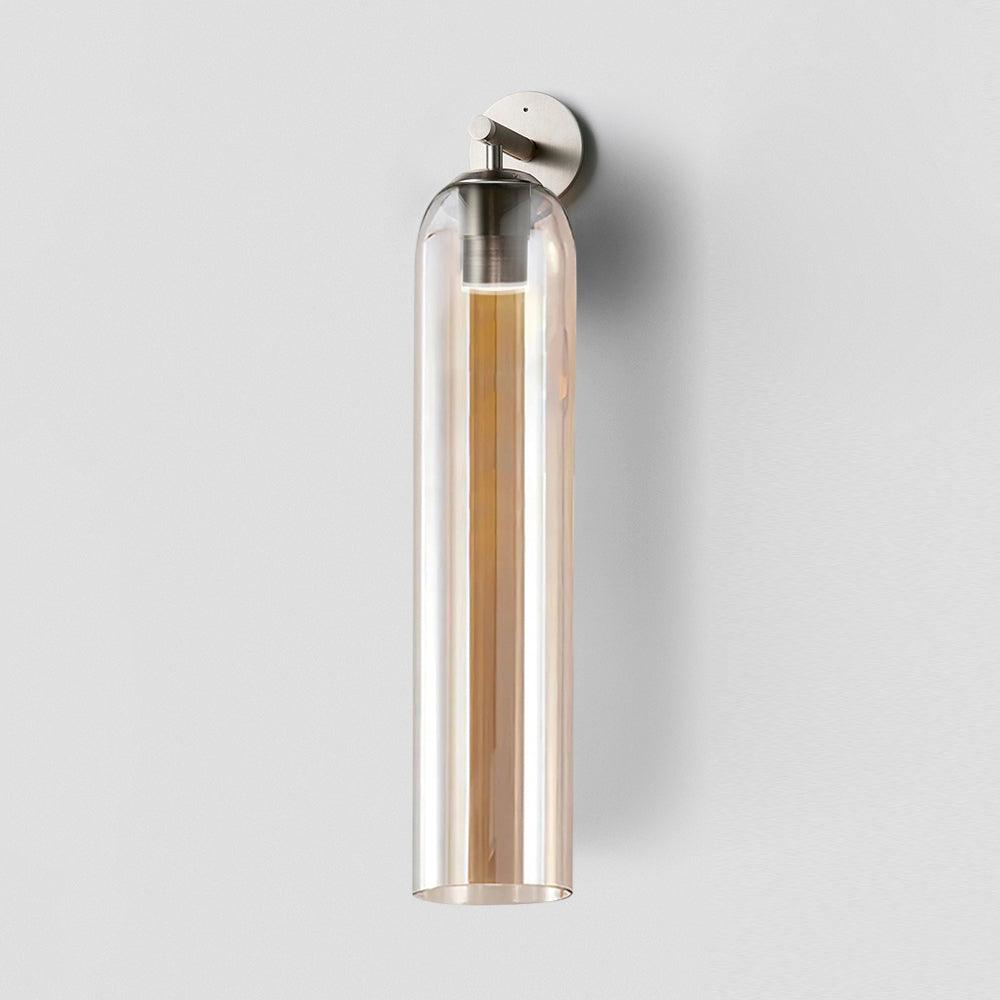 Wall Sconce Clear Glass Brass Cylinder | Modern