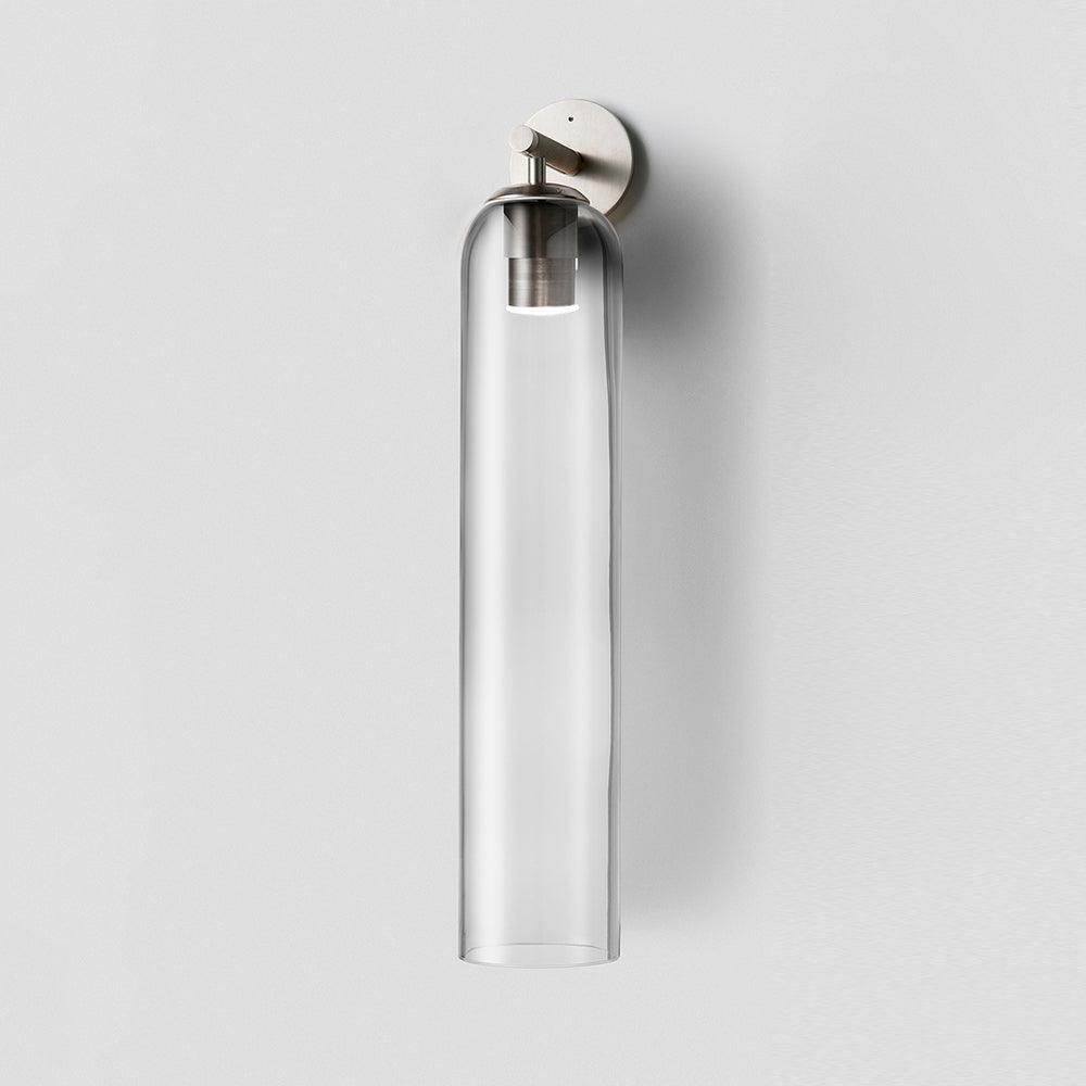 Wall Sconce Clear Glass Brass Cylinder | Modern